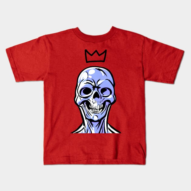 Skeletor King | Skeleton King | Apocalypse Art | Skull King Kids T-Shirt by Tiger Picasso